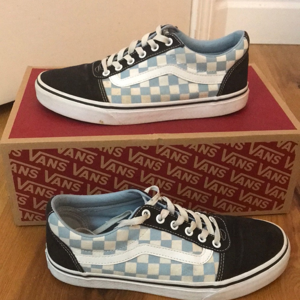 Vans, Blue, Black, White, size 10 lightly used